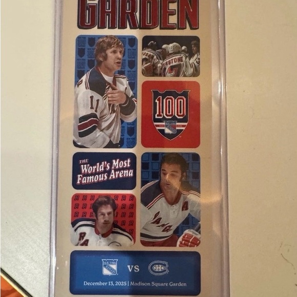 2025 12/13 New York Rangers Commemorative Ticket - Picture 2 of 2